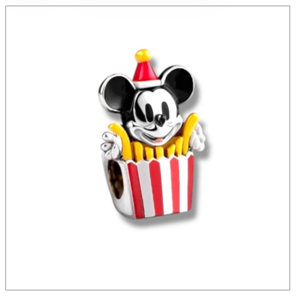 🍟Disney Mickey Mouse French fries Charm for silver Bracelet